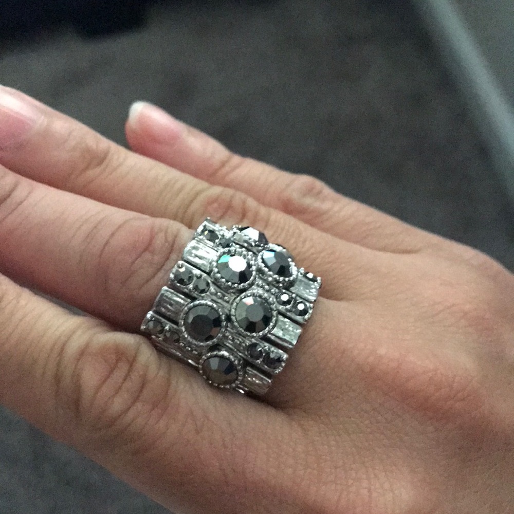 Express Silver Sketchy Bling Ring